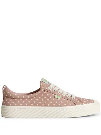 Cariuma Oca Low Polka-dot Organic Cotton Sneakers In Pink
