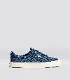 Cariuma Oca Low Dark Denim Premium Leather Sneaker Men In Shadow Blue