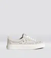 Cariuma Oca Low Smoke White Suede Embroidered Sneaker In Gold