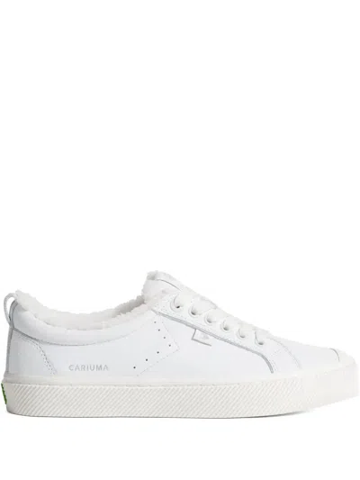 Cariuma Oca Shearling Sneakers In White