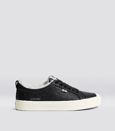 Cariuma Oca Therma Low Black Premium Leather Sneaker Men