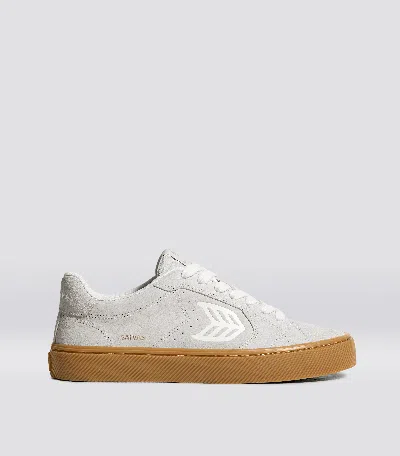 Cariuma Salvas Gum Smoke White Suede Off-white Logo Sneaker Women