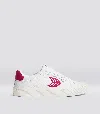Cariuma Salvas White Premium Leather Jazzy Pink Logo Sneaker Men In White/jazzy Pink