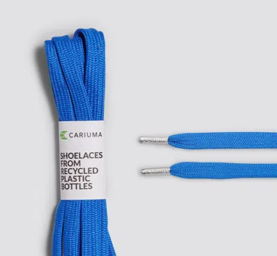 Cariuma Shoe Lace Blue With H Silver Tip In Blue H Silver Tip