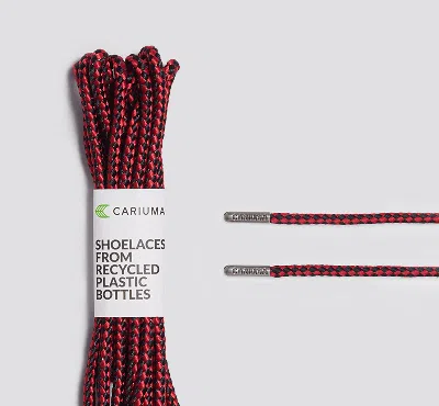 Cariuma Shoe Lace Classic High Black And Red With Gun Metal Tip In Black And Red Gun Metal Tip