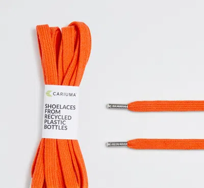 Cariuma Shoe Lace Classic Orange Exuberance With H Silver Tip In Orange Exuberance H Silver Tip