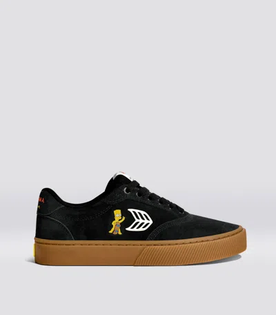 Cariuma Simpsons Naioca Black Suede Bart Skateboard Sneaker Women