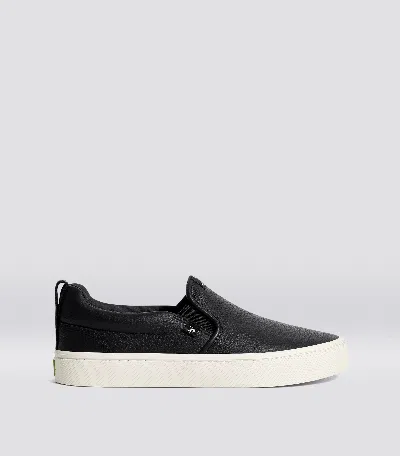 Cariuma Slip-on Black Premium Leather Sneaker Men