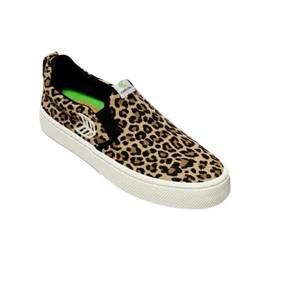 Cariuma Slip-on Leopard Print Canvas Sneaker Leopard Print 450703p02 Women's In Blue
