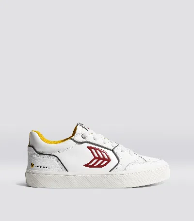 Cariuma Star Wars Vallely White Leather Fighter Pilot Red Logo Trainer Men In White/star Wars Fighter Pilot
