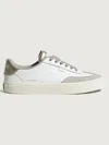 Cariuma Toca White Premium Leather Vintage White Suede Metallic Gold Sneaker Men In White,off-white Vintage & Metallic Gold