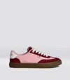 Cariuma Toca Teak Bright Rose Nylon Cabernet Red Suede Sneaker Women