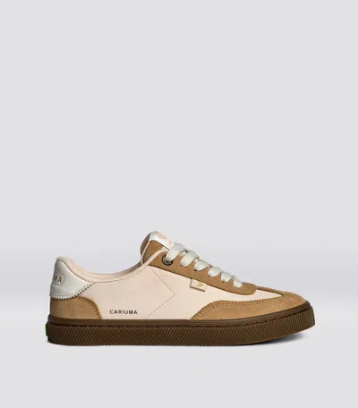 Cariuma Toca Teak Light Cream Nylon Latte Suede Sneaker Men In Neutral