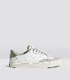 Cariuma Toca White Premium Leather Vintage White Suede Metallic Gold Sneaker Women In Off-white Vintage/metallic Gold