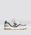 Cariuma Uba Pro Smoke White Suede Off-white Mesh Black Logo Green Sneaker Men In White/black&green