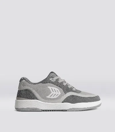 Cariuma Uba Steel Grey Suede Ice Logo Sneaker Men In Steel Grey/ice