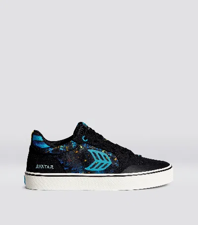 Cariuma Vallely Pro Avatar Black Suede Banshee Canvas Sneaker Women In Vallely Avatar Black Banshee