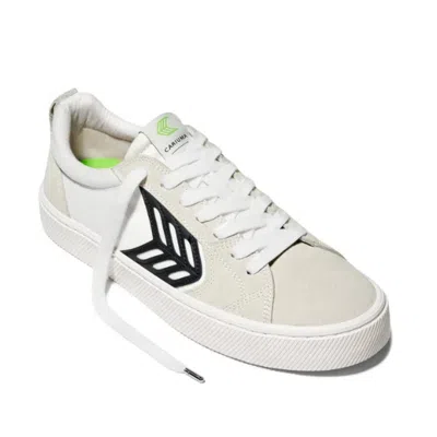 Cariuma Women's  Catiba Pro Sneakers White Black Canvas Skate Shoes Hawk984