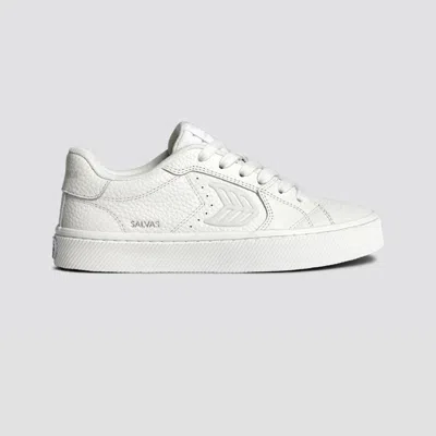 Cariuma Women's  Salvas Sneakers White Leather Lace Up Athletic Shoes Hawk2167