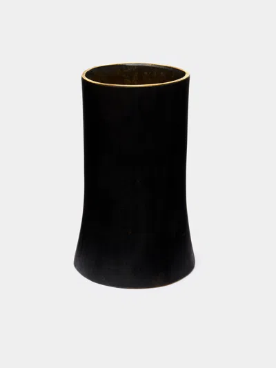 Carl Aubock Atom 2 Cast Iron Vase Carl Auböck Abask Luxury Gift In Black