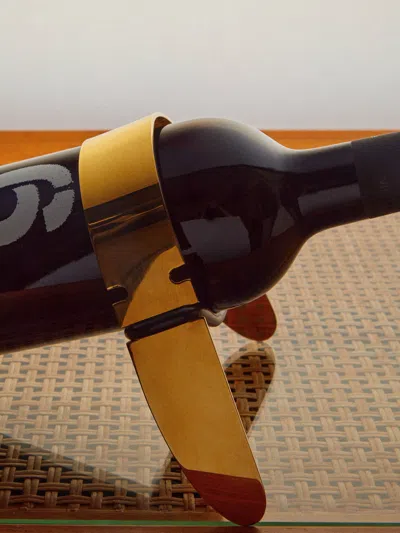 Carl Aubock Brass Bottle Stand Carl Auböck Abask Luxury Gift In Gold