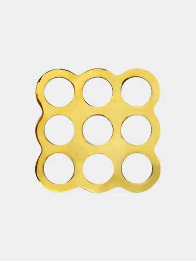 Carl Aubock Brass Coaster Carl Auböck Abask Luxury Gift In Gold