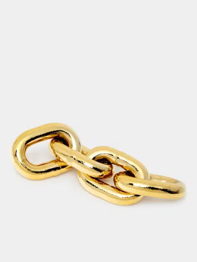 Carl Aubock Chain-link Brass Paperweight Carl Auböck Abask Luxury Gift In Gold