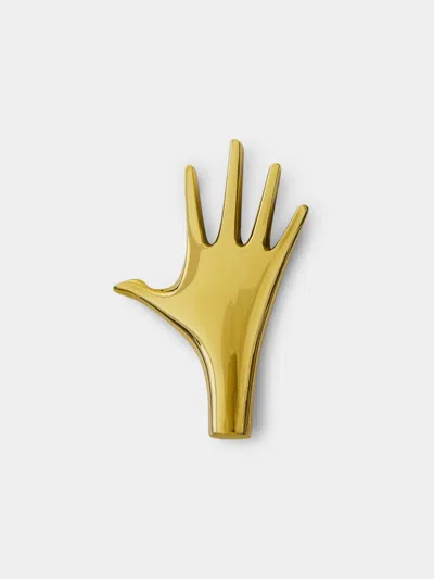 Carl Aubock Hand Brass Paperweight Carl Auböck Abask Luxury Gift In Gold