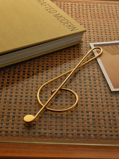 Carl Aubock Musical Clef Brass Paperclip Carl Auböck Abask Luxury Gift In Gold