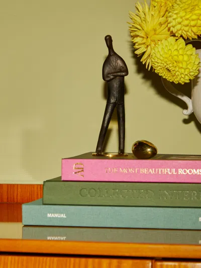 Carl Aubock 'my Son' Brass Sculpture Carl Auböck Abask Luxury Gift In Black