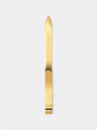 Carl Aubock Paperclip Brass Letter Opener Carl Auböck Abask Luxury Gift In Gold