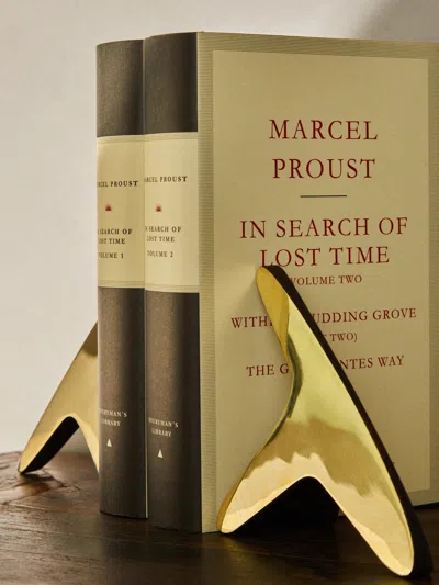 Carl Aubock 't' Brass Bookends Carl Auböck Abask Luxury Gift In Neutral