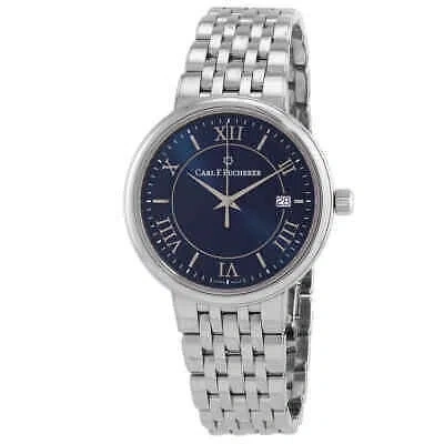 Pre-owned Carl F Bucherer Carl F. Bucherer Adamavi Automatic Blue Dial Watch 00.10314.08.55.21