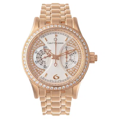 Pre-owned Carl F Bucherer Bucherer Ladies' Manero Chronograph Rose Gold Watch, Ref. 10904.03 In Red