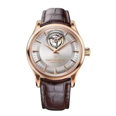 Carl F Bucherer Carl F. Bucherer Heritage Tourbillon Double Peripheral Automatic Silver Dial Watch 00.10802.03.13.01 In Brown