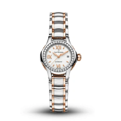 Carl F Bucherer Carl F. Bucherer Pathos Queen Automatic Diamond White Dial Ladies Watch 00.10551.07.25.31 In Brown