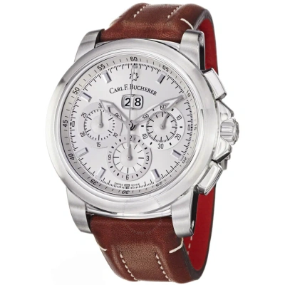 Carl F Bucherer Patravi Chronodate Automatic Silver Dial Men's Watch 10624081301 In Brown / Silver