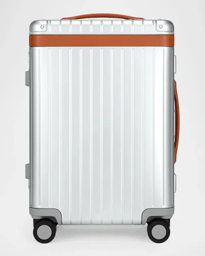 Carl Friedrik 22" Hardside Aluminium Spinner Carry-on Suitcase In Silver