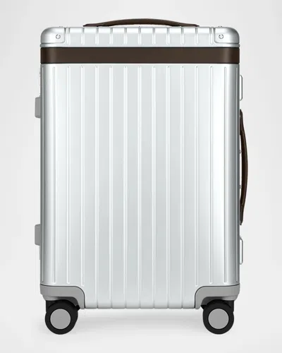 Carl Friedrik 22" Hardside Aluminium Spinner Carry-on Suitcase In Silver