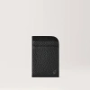 Carl Friedrik Grain Leather Cardholder - Black In Black