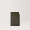Carl Friedrik Grain Leather Cardholder - Dark Green In Green