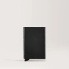 Carl Friedrik Cardprotector Wallet - Vacchetta Leather And Aluminium - Black In Black