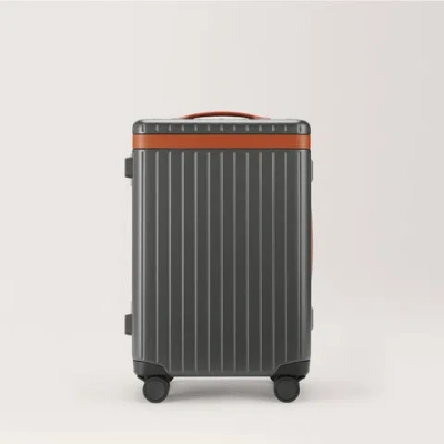 Carl Friedrik Carry-on Luggage - Hard Case In Polycarbonate And Aluminium - Gray / Cognac Brown
