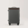 Carl Friedrik Carry-on Luggage - Hard Case In Polycarbonate And Aluminium - Gray / Dark Brown In Dark Brown