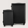 Carl Friedrik Check-in And Carry-on Luggage Set - Polycarbonate And Aluminium - Black In Black / Black