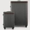 Carl Friedrik Check-in And Carry-on Luggage Set - Polycarbonate And Aluminium - Gray / Dark Brown In Dark Brown