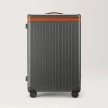 Carl Friedrik Check-in Luggage - Hard Case In Polycarbonate And Aluminium - Gray / Cognac Brown In Cognac Brown
