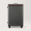 Carl Friedrik Check-in Luggage - Hard Case In Polycarbonate And Aluminium - Gray / Dark Brown In Dark Brown