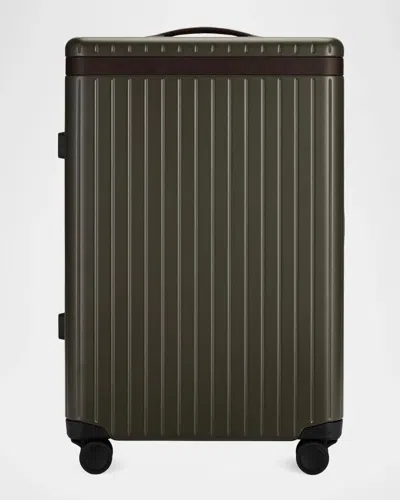 Carl Friedrik Check-in Spinner Suitcase In Gray