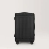 Carl Friedrik Front Pocket Carry-on Luggage - Hard Case In Polycarbonate And Aluminium - Black In Black / Black